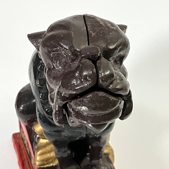 Vintage Cast Iron Bull Dog Mechanical Bank  - Book Of Knowledge - Picture 4 of 15